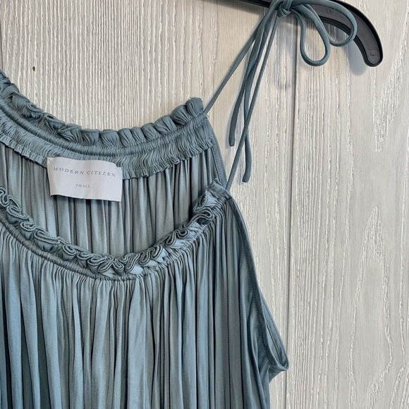 Modern Citizen Aileen Blue Tie Shoulder Midi Dress Small NWOT - Picture 3 of 8